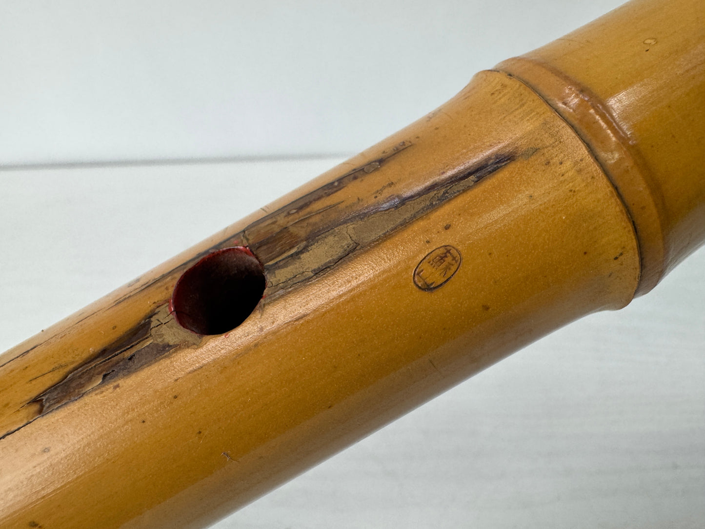 Y10321 SHAKUHACHI Bamboo flute Kinko style signed Japan antique music instrument
