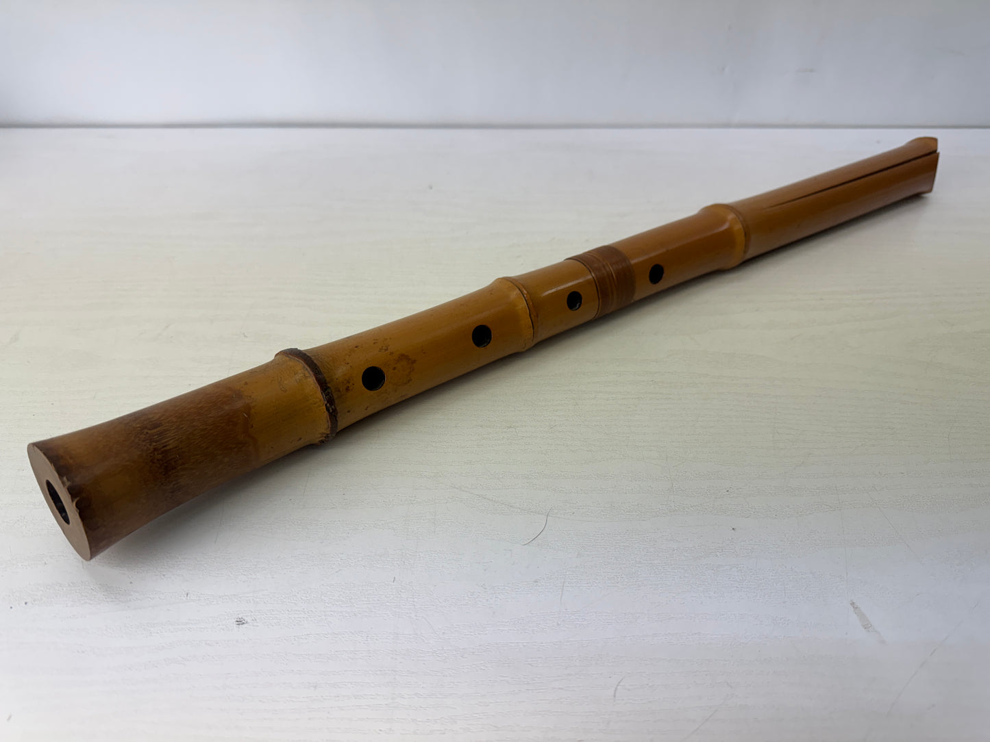 Y10322 SHAKUHACHI Bamboo flute Kinko style signed Japan antique music instrument