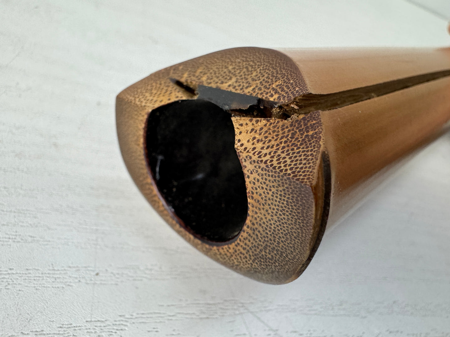 Y10322 SHAKUHACHI Bamboo flute Kinko style signed Japan antique music instrument