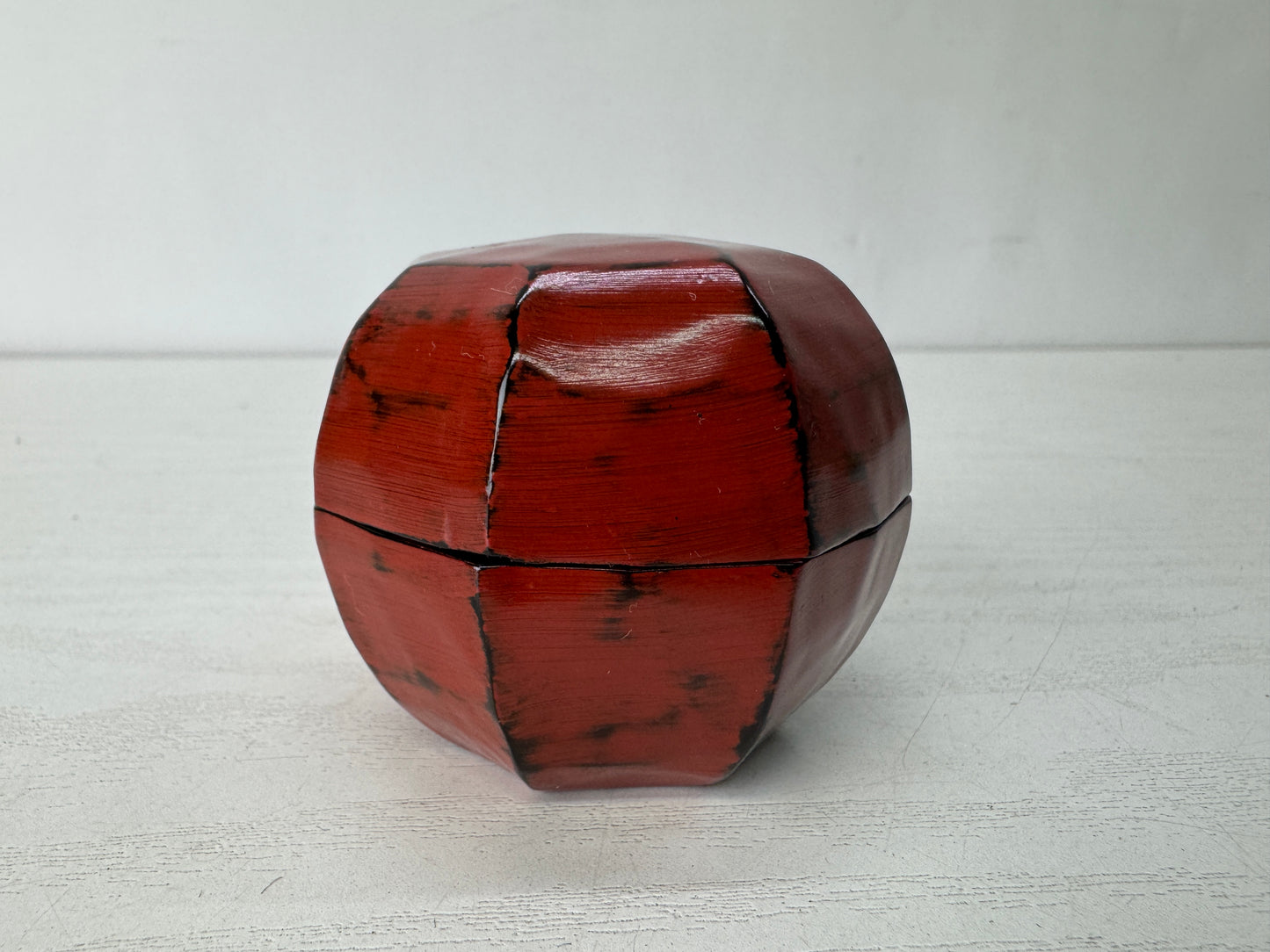 Y10323 BOX Negoro lacquer container signed Japan antique incense fragrance aroma