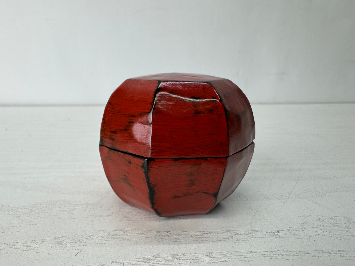 Y10323 BOX Negoro lacquer container signed Japan antique incense fragrance aroma