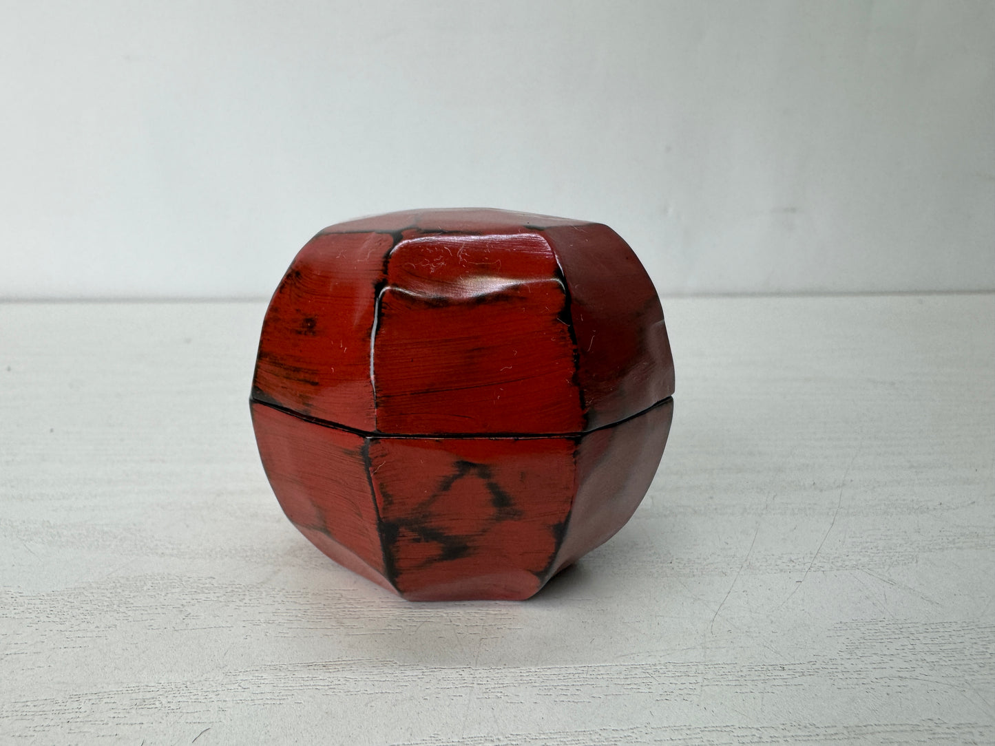 Y10323 BOX Negoro lacquer container signed Japan antique incense fragrance aroma