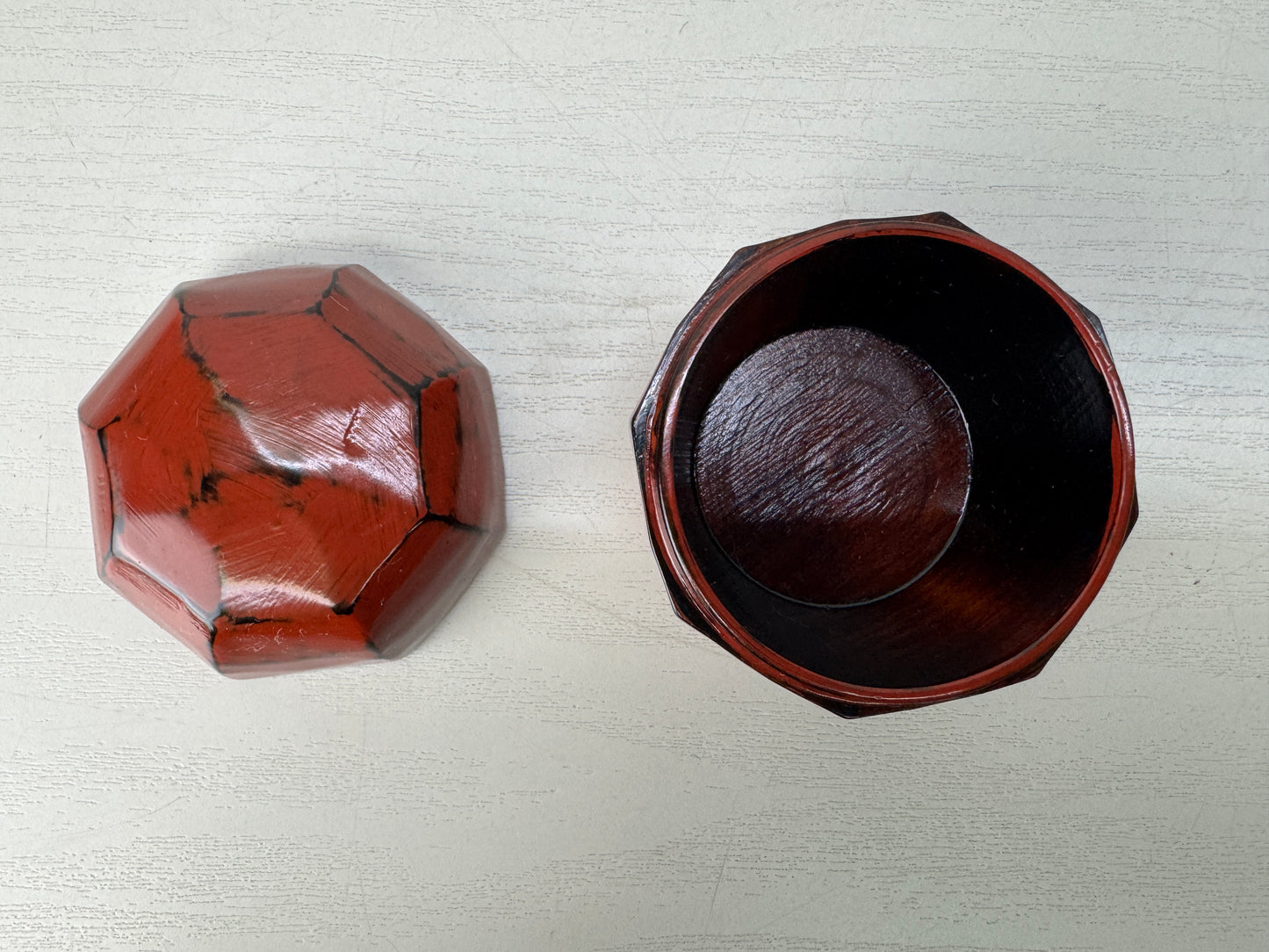 Y10323 BOX Negoro lacquer container signed Japan antique incense fragrance aroma