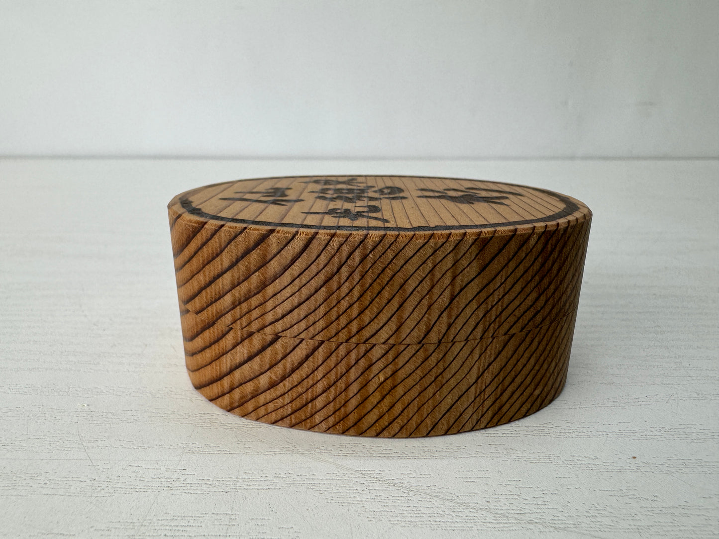 Y10324 BOX Cedar wood case signed Japan antique incense fragrance aromatherapy