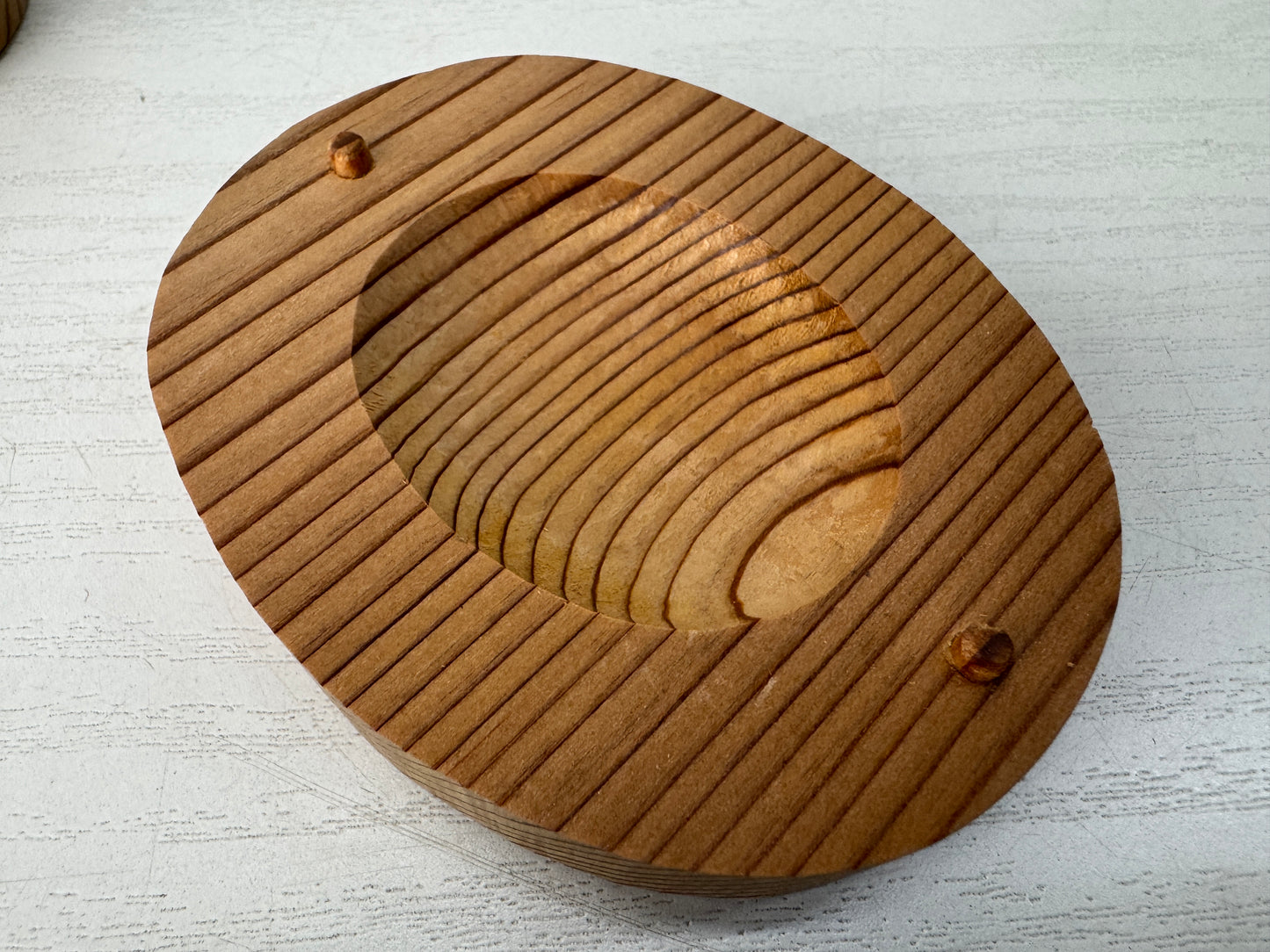 Y10324 BOX Cedar wood case signed Japan antique incense fragrance aromatherapy
