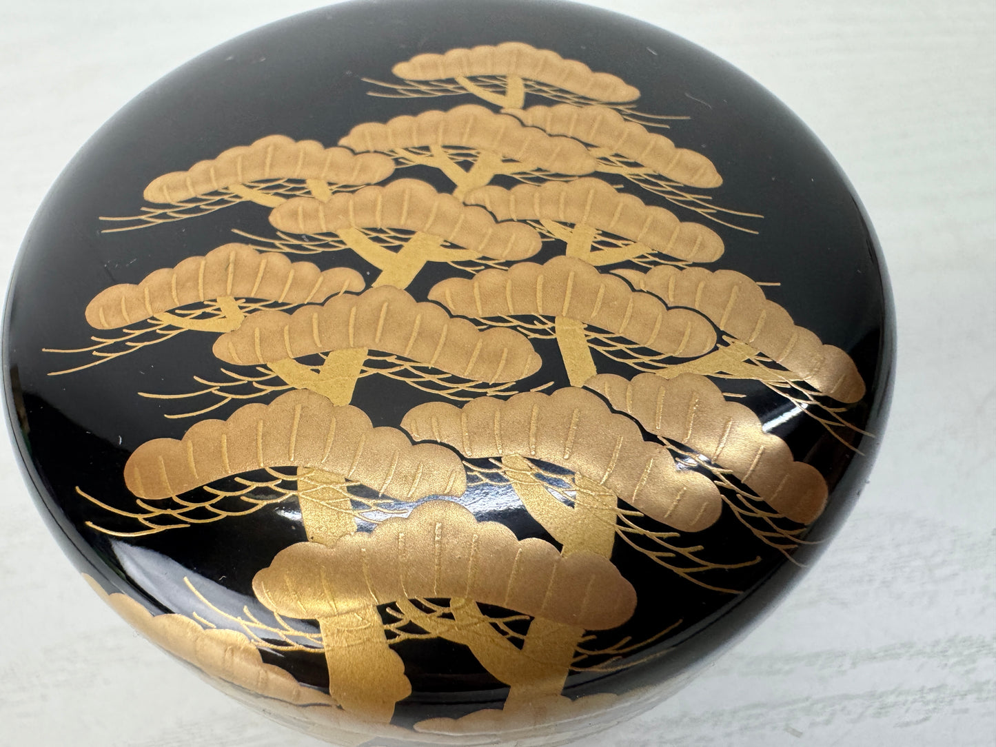 Y10326 TEA CADDY Makie Matcha container signed box Japan antique tea ceremony