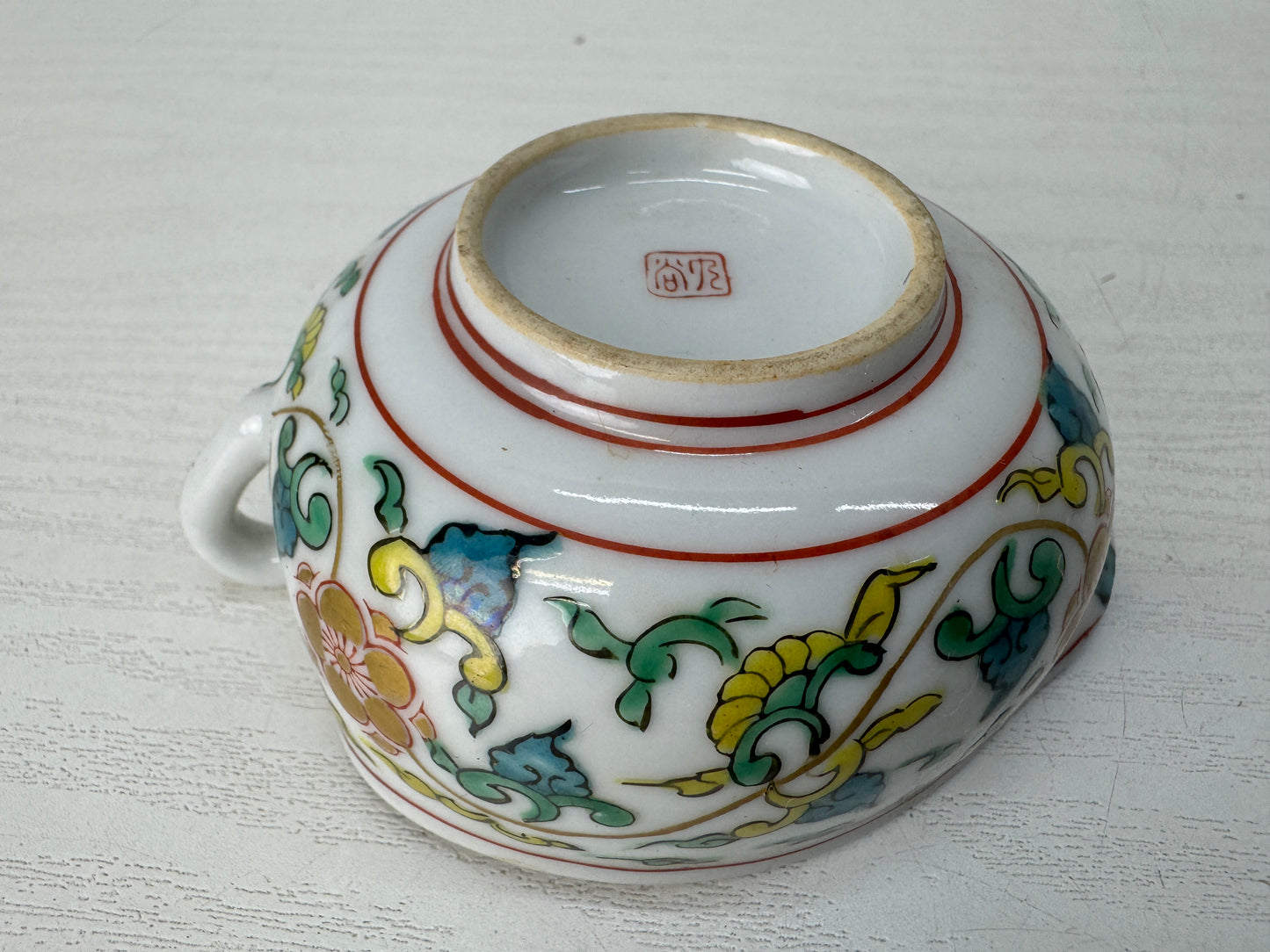 Y10328 KYUSU Kutani-ware Sencha tea pot cup set signed box Japan antique teapot