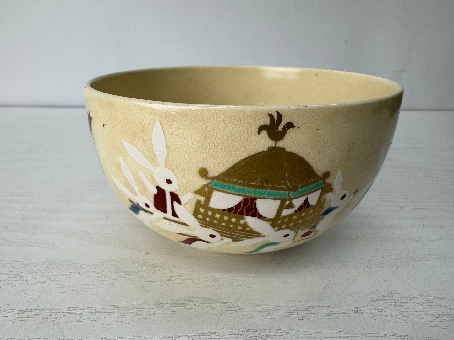 Y10330 CHAWAN Tea ceremony utensils practice set box Japan antique whisk scoop