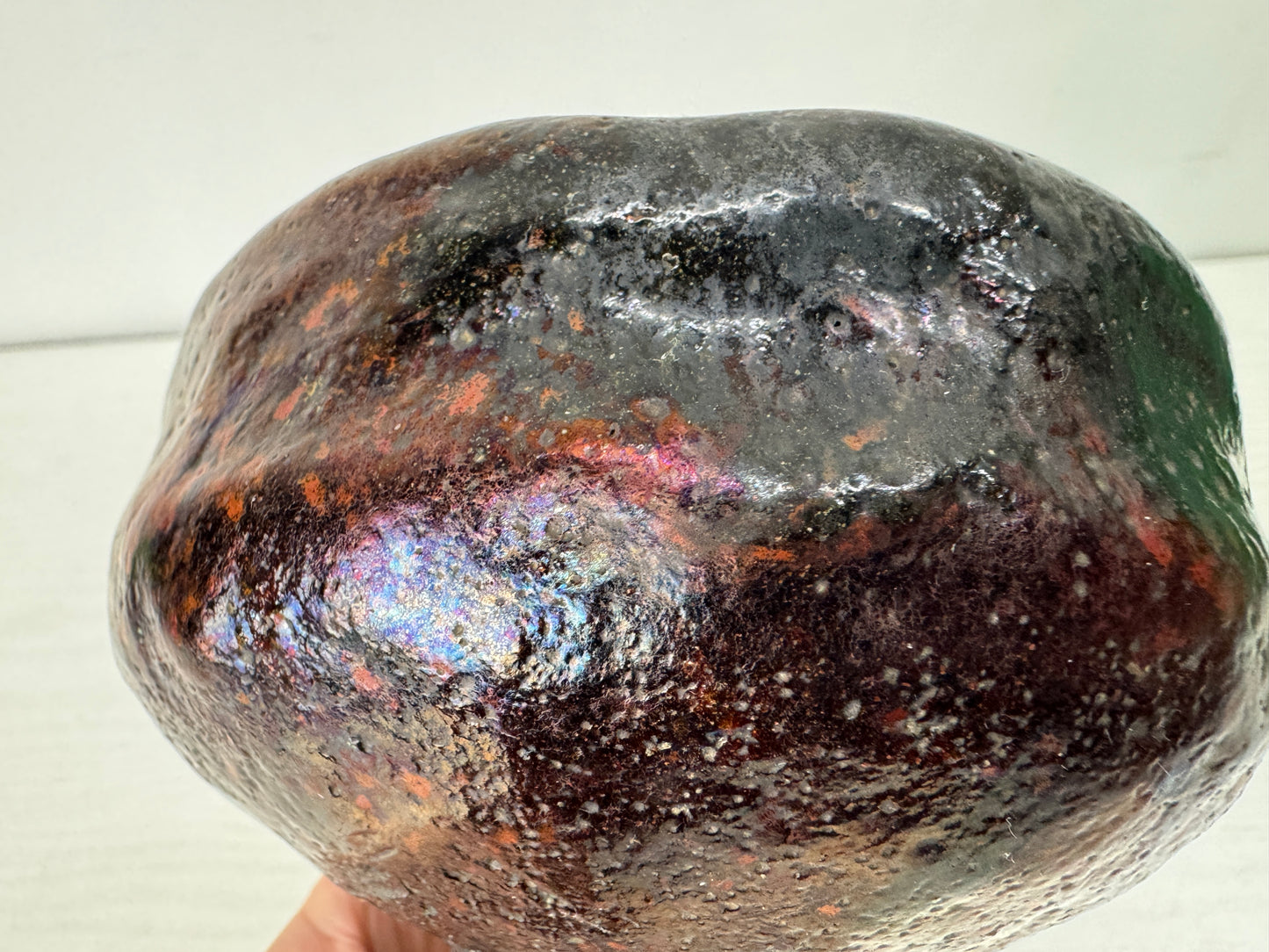 Y10332 CHAWAN Raku-ware bowl signed box Japan antique tea ceremony pottery cup