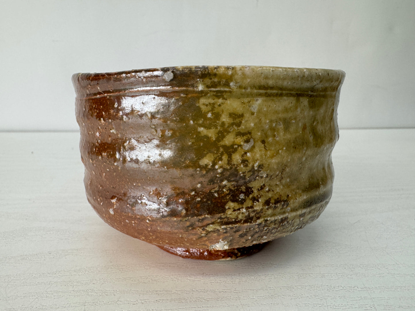 Y10333 CHAWAN Shigaraki-ware bowl signed box Japan antique tea ceremony pottery