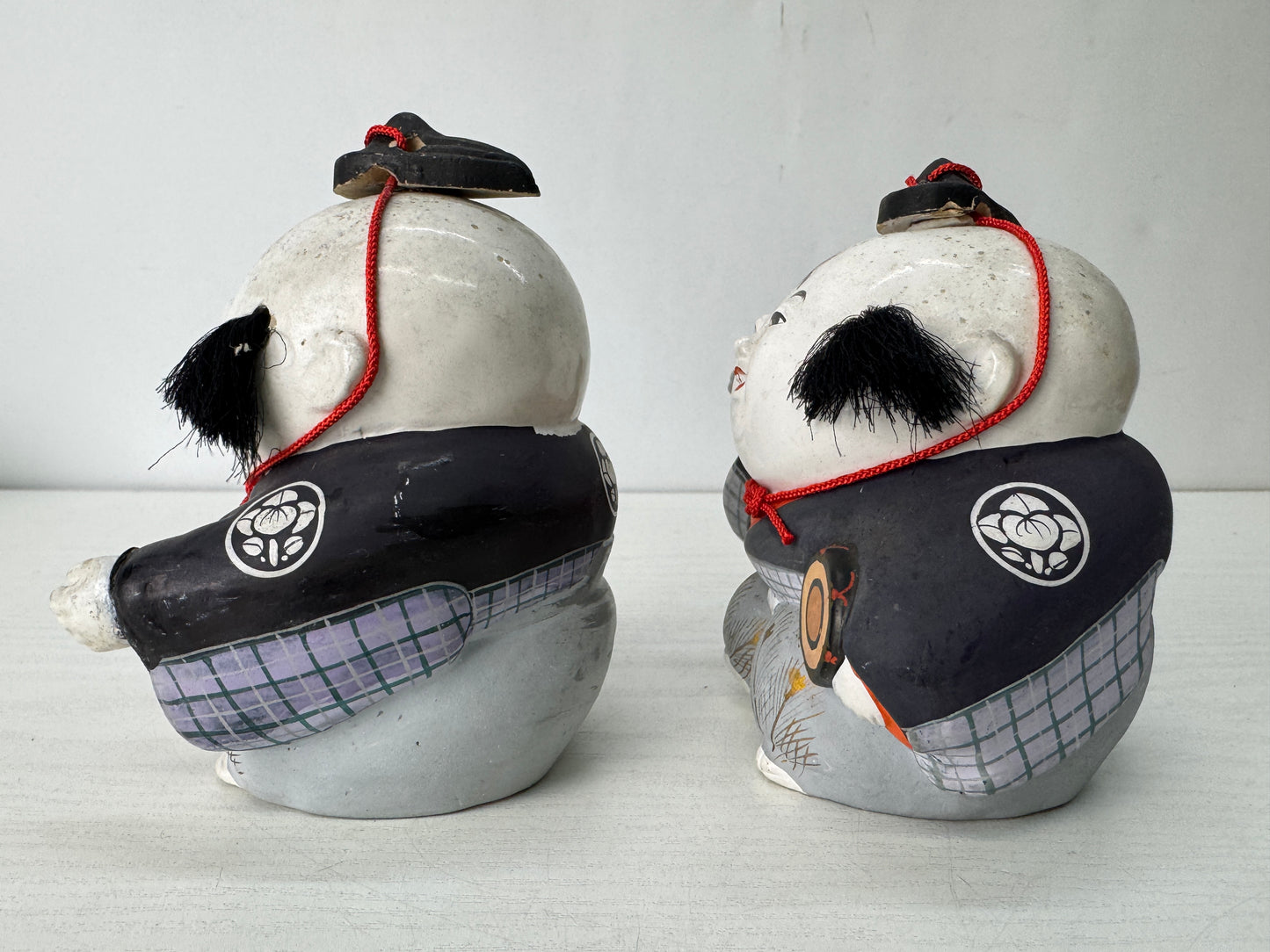 Y10345 NINGYO Kyo-ware Gosho Imperial Court doll signed box Japan antique figure