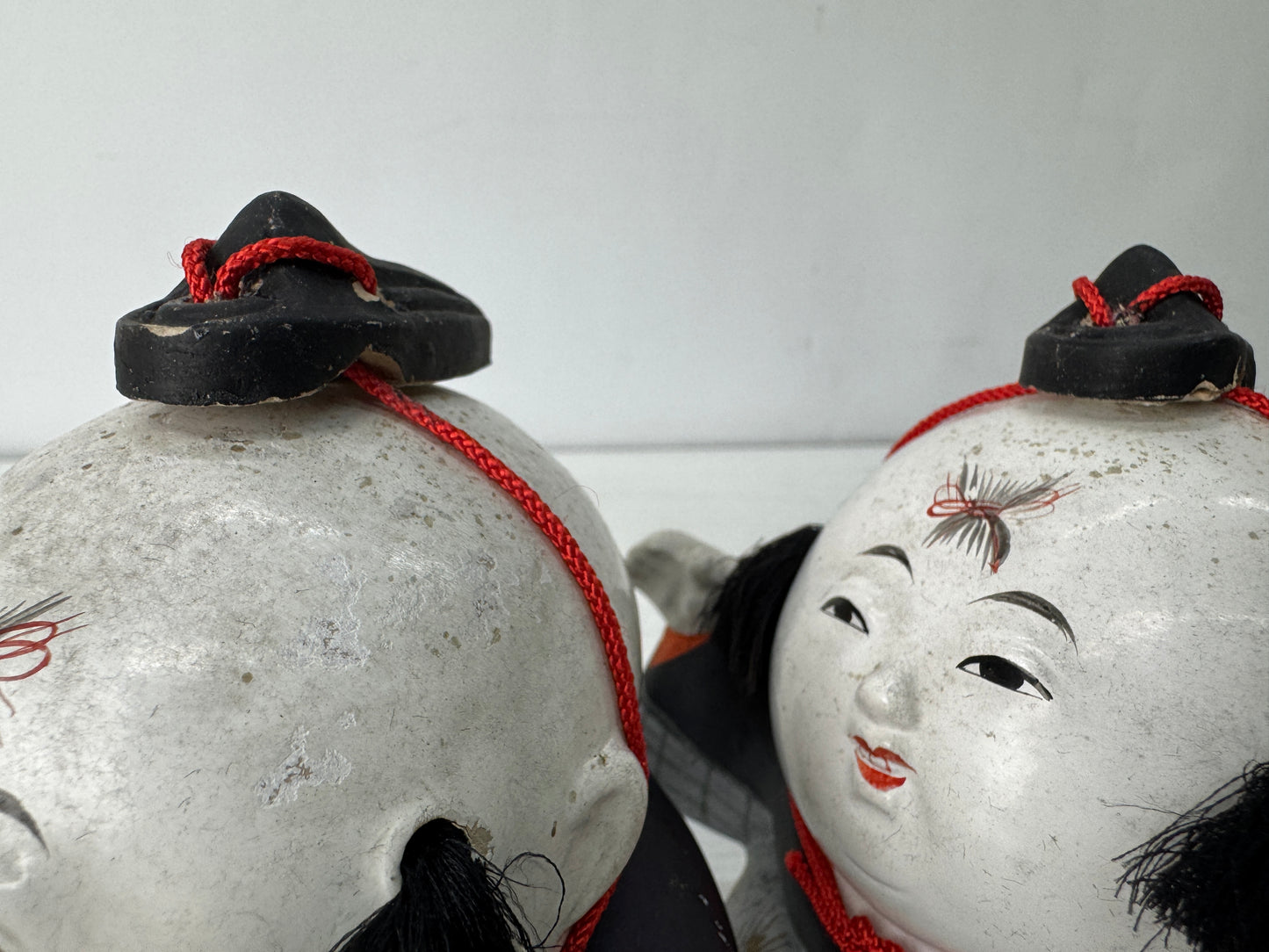 Y10345 NINGYO Kyo-ware Gosho Imperial Court doll signed box Japan antique figure