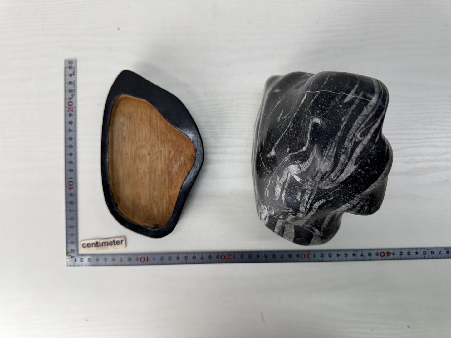 Y10348 OKIMONO Suiseki viewing stone Shikamaia wooden stand Japan antique decor