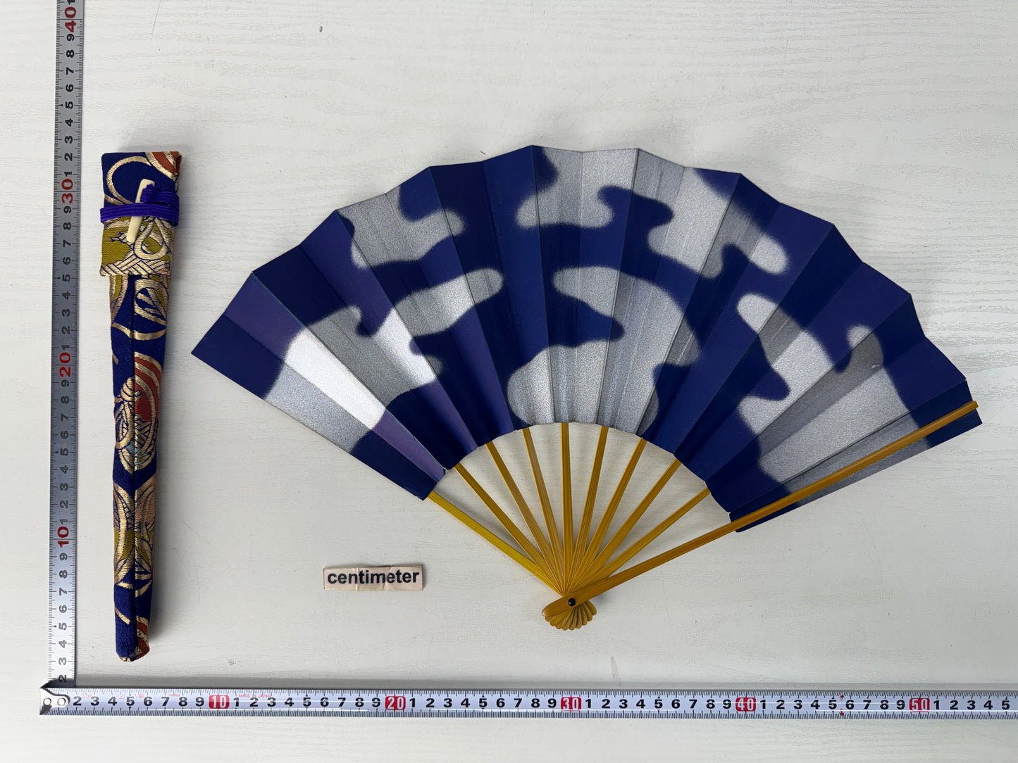 Y10351 SENSU Dancer's Fan case box Japan antique vintage kimono accessory ougi