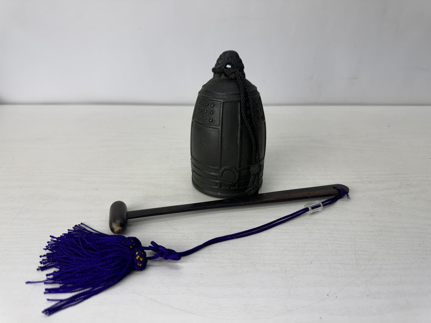 Y10353 Buddhist Altar Equipment Small metal bell Japan antique Buddhism art