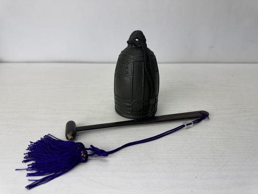 Y10353 Buddhist Altar Equipment Small metal bell Japan antique Buddhism art