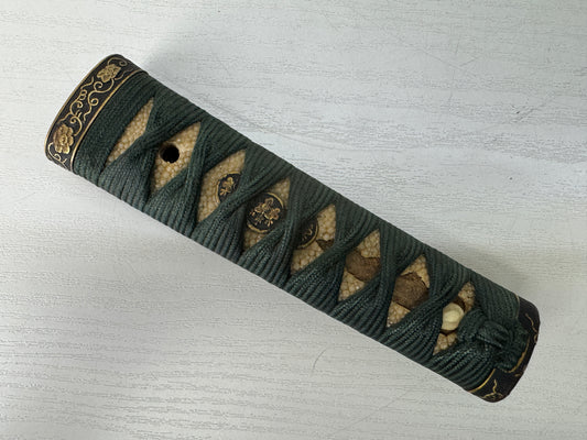 Y10355 TSUKA Japanese sword wakizashi accouterment Koshirae tsuba antique Katana