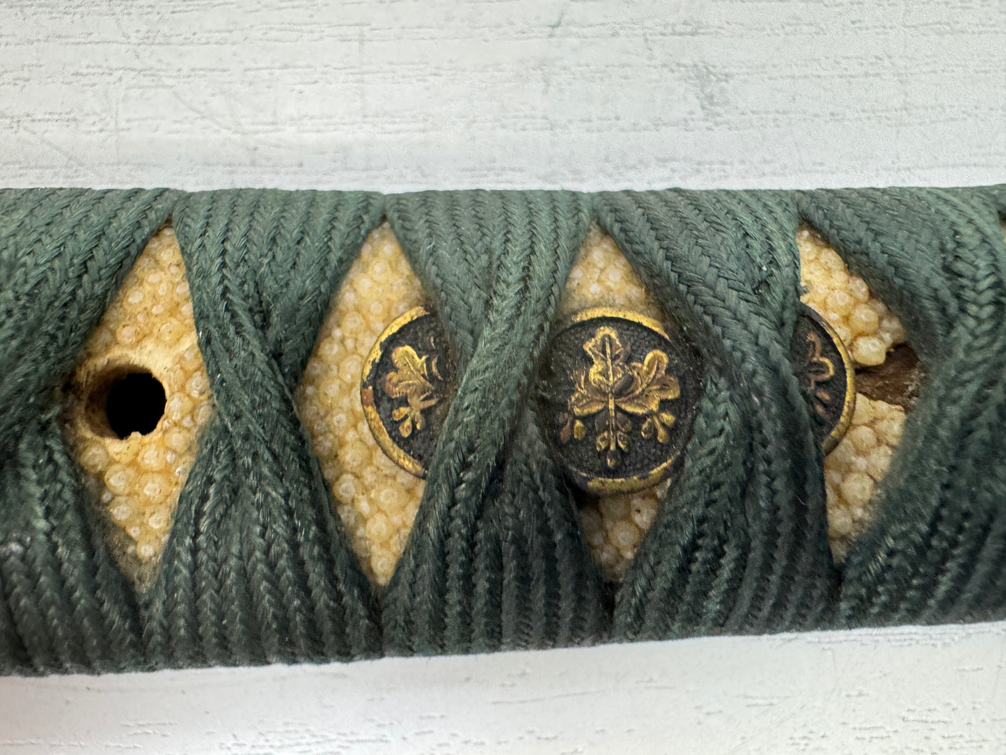 Y10355 TSUKA Japanese sword wakizashi accouterment Koshirae tsuba antique Katana
