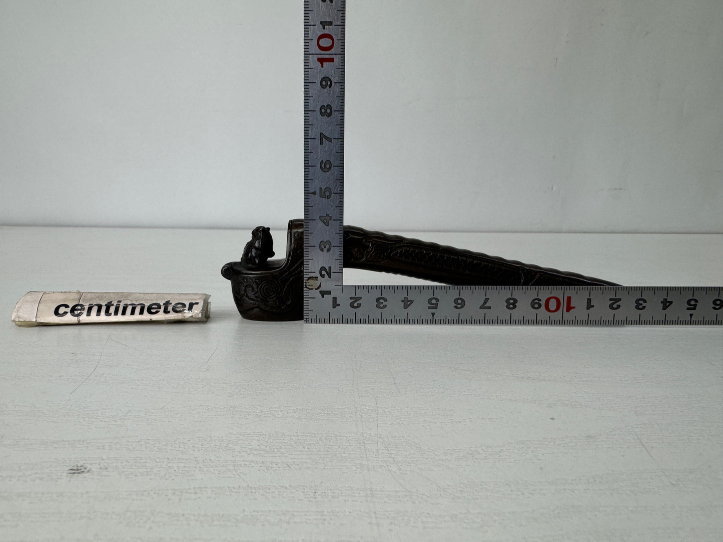 Y10360 YATATE Lion Japanese Ink and Pen Holder antique vintage Brush & Inkwell