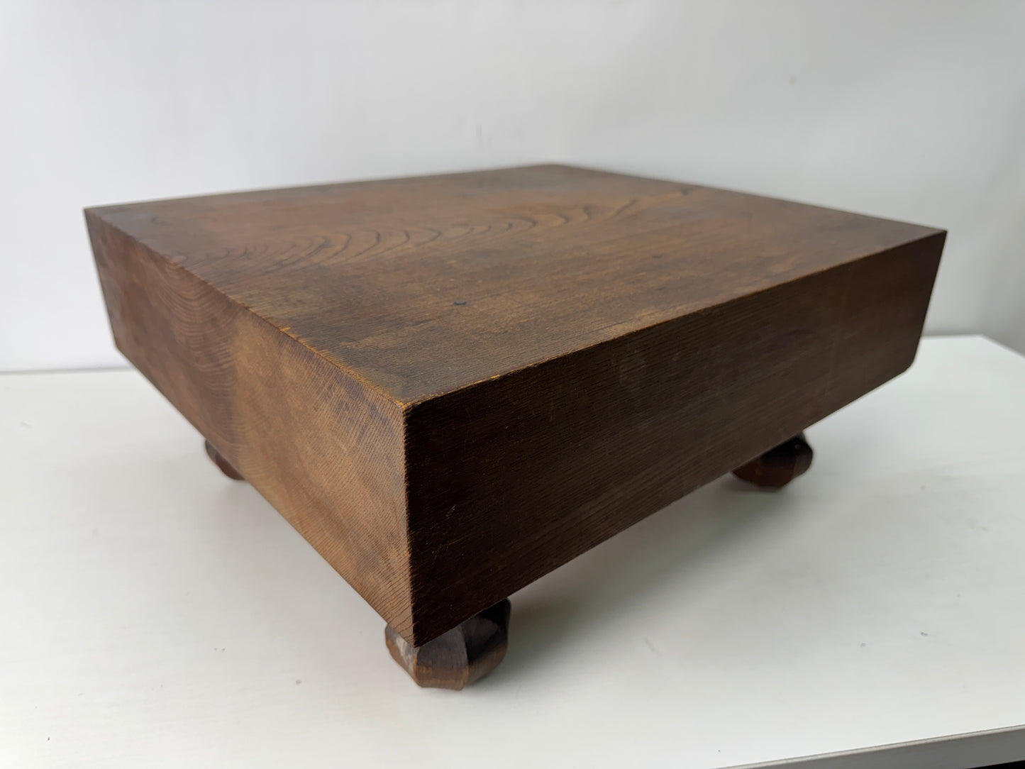 Y10370 GO Zelkova wooden board with legs strategy game Japan antique traditional