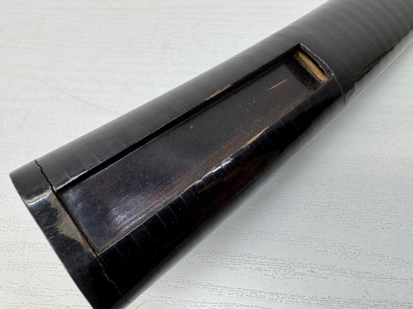 Y10373 SAYA black lacquer Wakizashi scabbard sheath Japan antique samurai katana