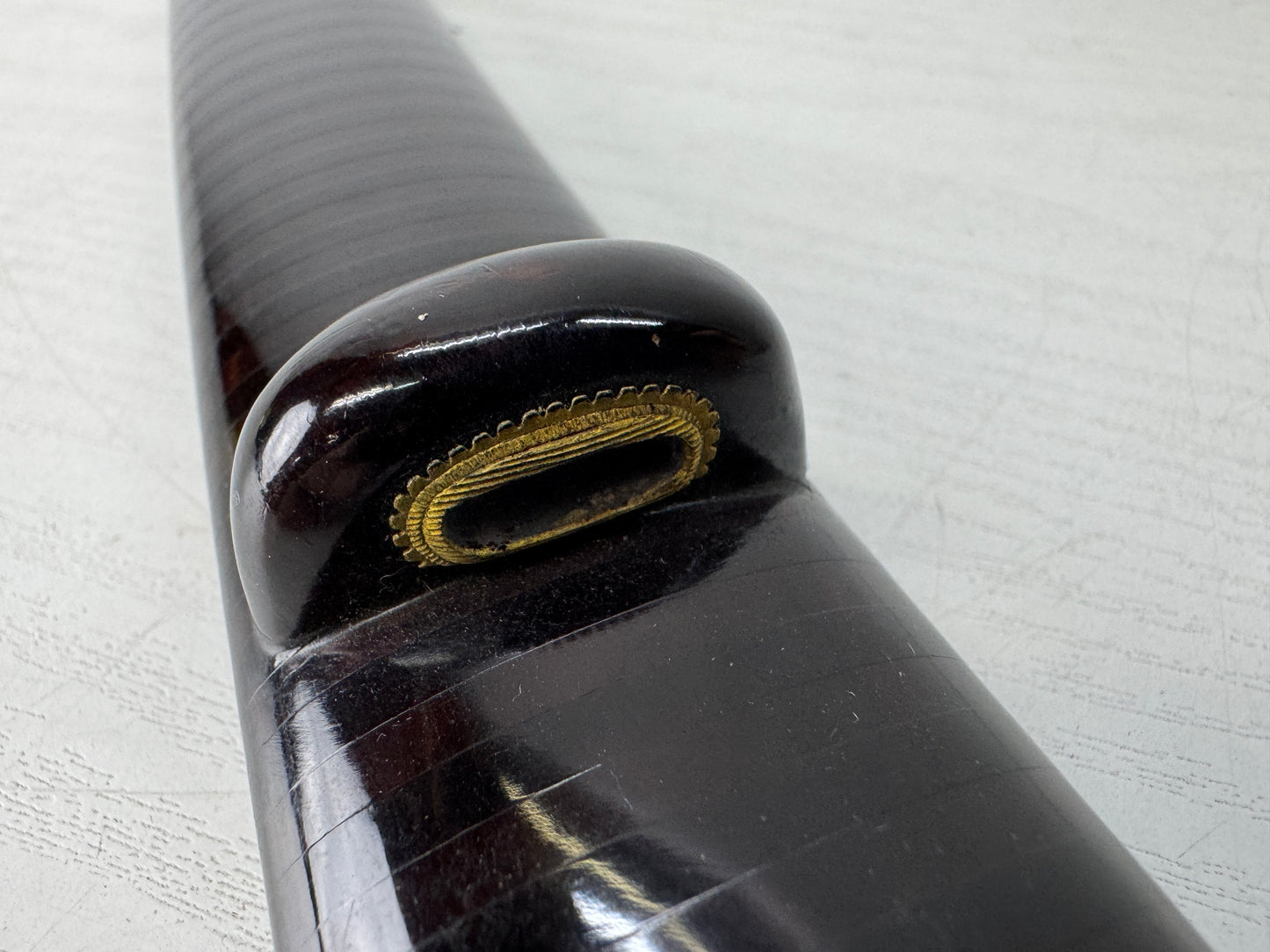 Y10373 SAYA black lacquer Wakizashi scabbard sheath Japan antique samurai katana