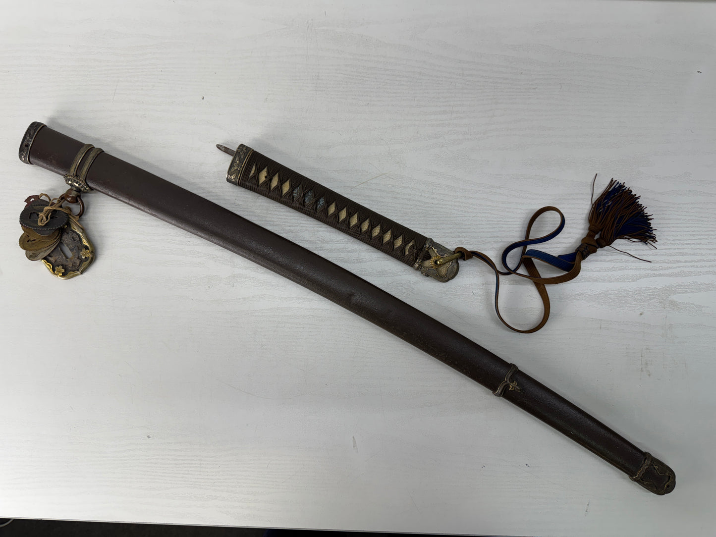 Y10374 Imperial Japan Army Military sword koshirae mounting Japanese WW2 vintage
