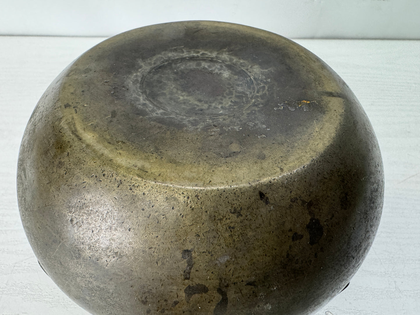 Y10378 KENSUI Copper water pot container Japan antique tea ceremony utensils