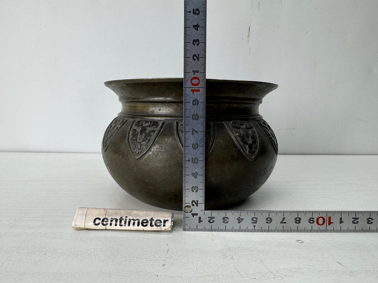 Y10378 KENSUI Copper water pot container Japan antique tea ceremony utensils