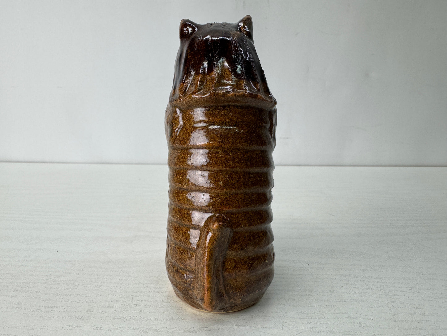 Y10383 OKIMONO Kyo-ware Komainu figurine signed box Japan antique figure decor