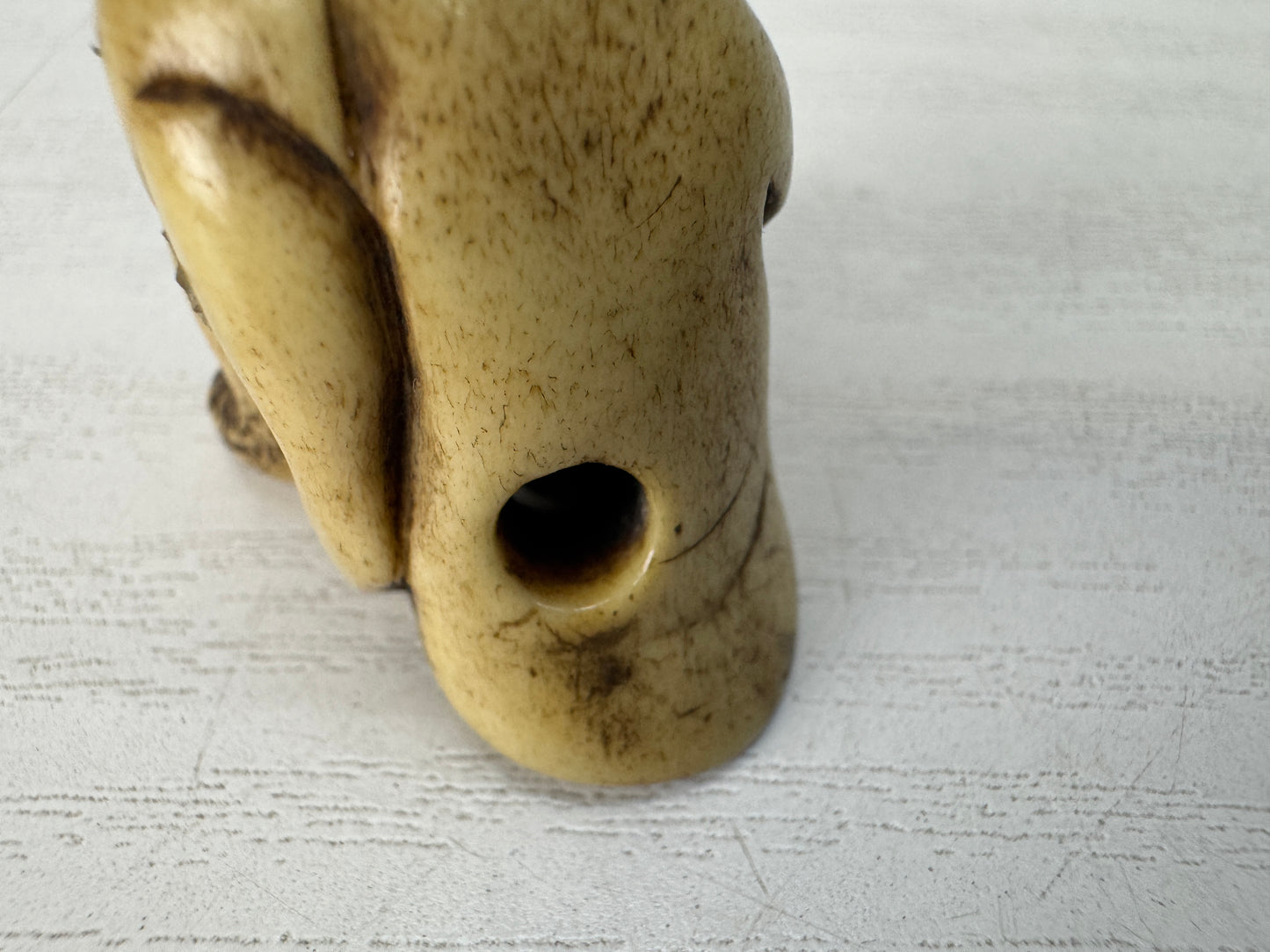 Y10388 NETSUKE Monkey Kotsu material Japan antique kimono accessory sagemono