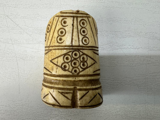 Y10389 NETSUKE Kotsu material carving Japan antique kimono accessory sagemono