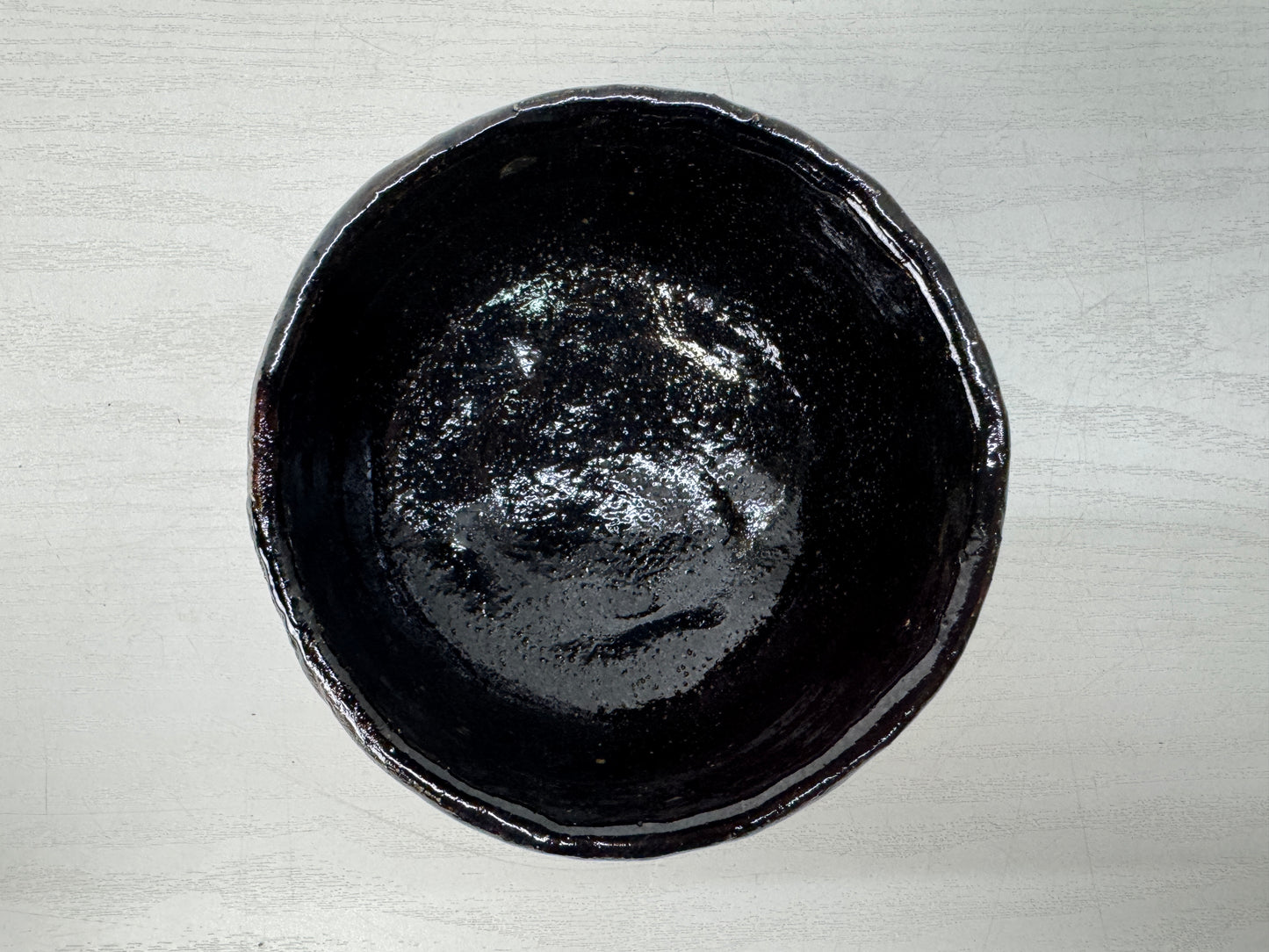 Y10393 CHAWAN Raku-ware bowl signed Ryonyu seal Japan antique tea ceremony c