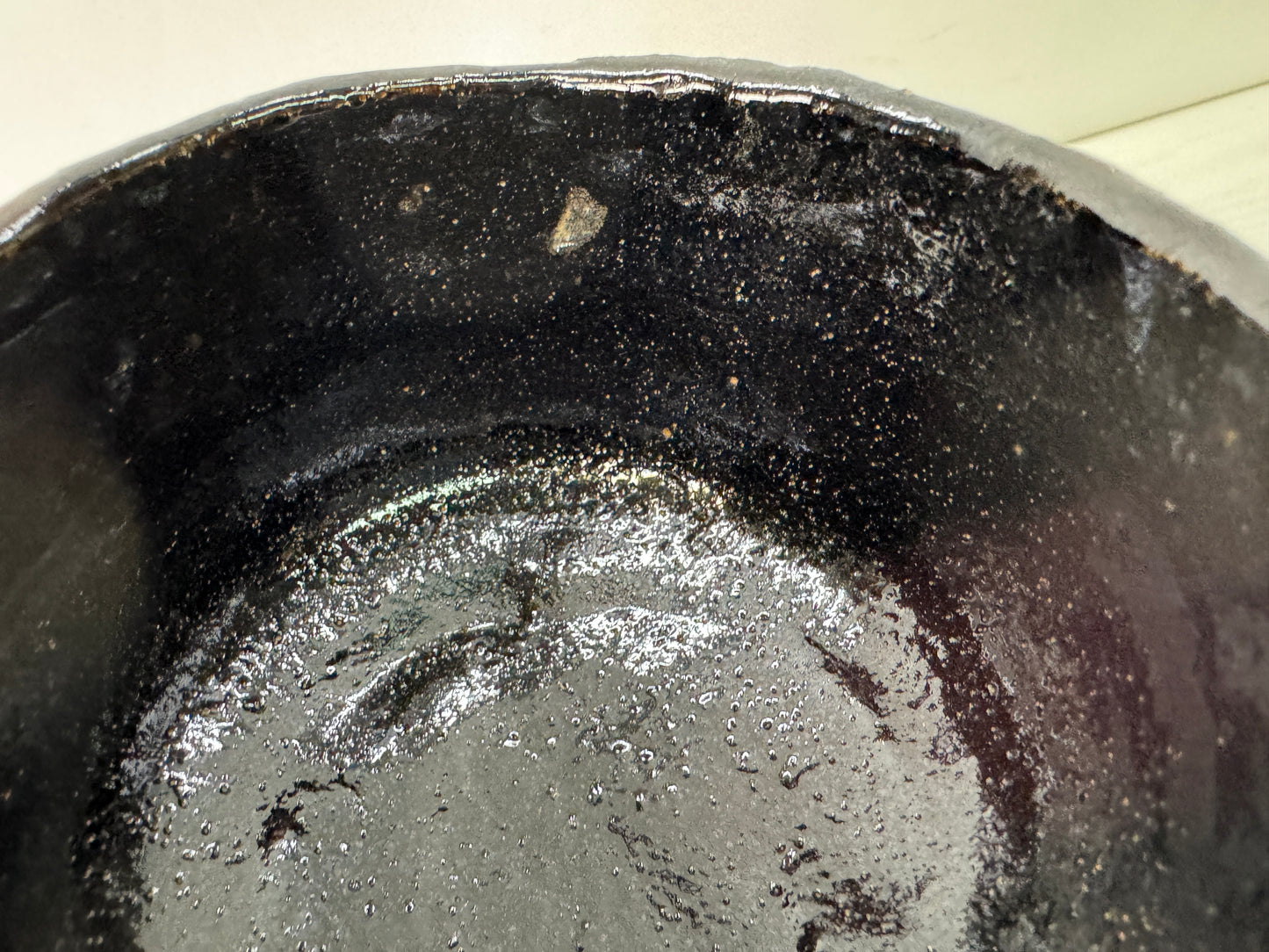 Y10393 CHAWAN Raku-ware bowl signed Ryonyu seal Japan antique tea ceremony c