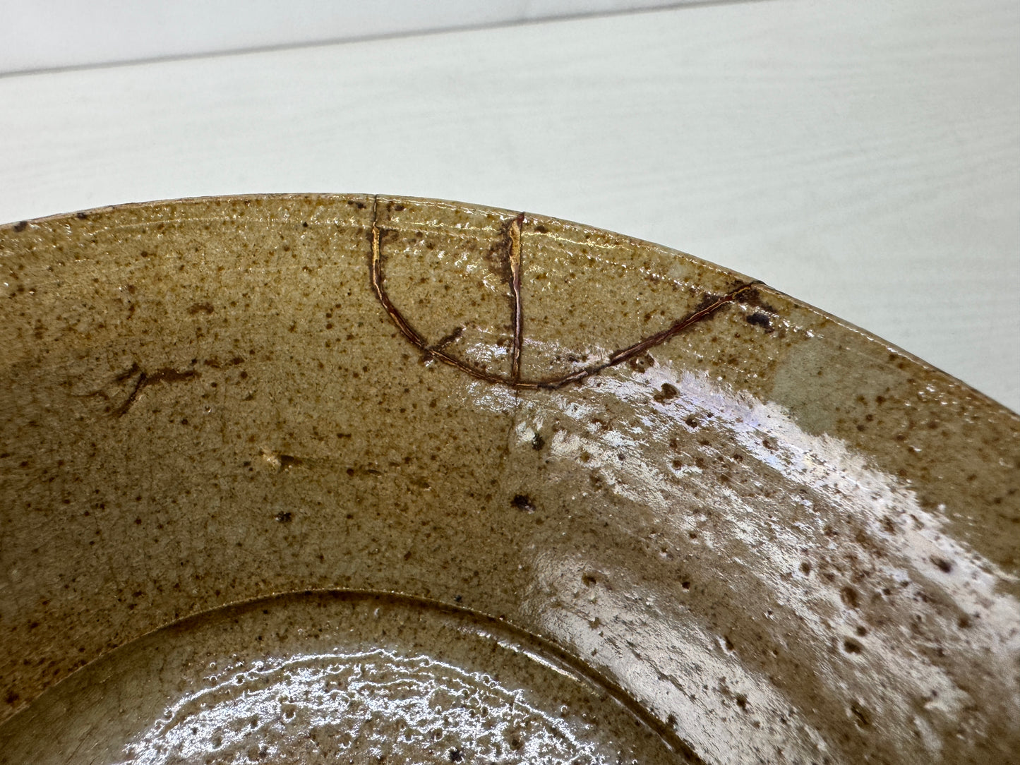 Y10395 CHAWAN Irabo-ware small bowl kintsugi Japan antique tea ceremony pottery