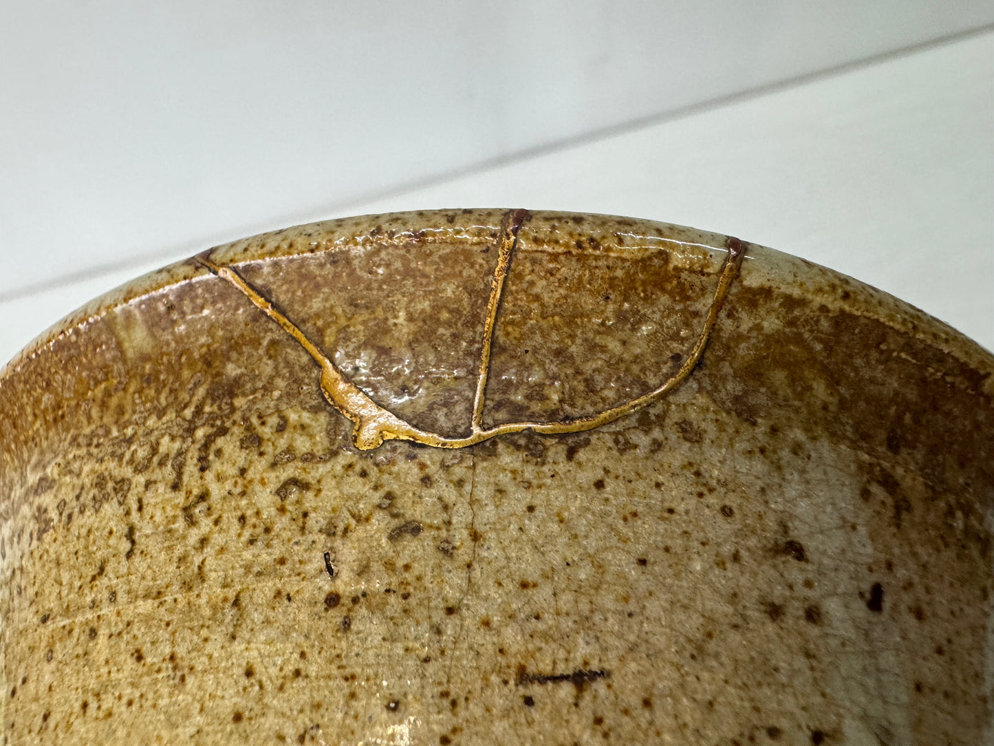 Y10395 CHAWAN Irabo-ware small bowl kintsugi Japan antique tea ceremony pottery