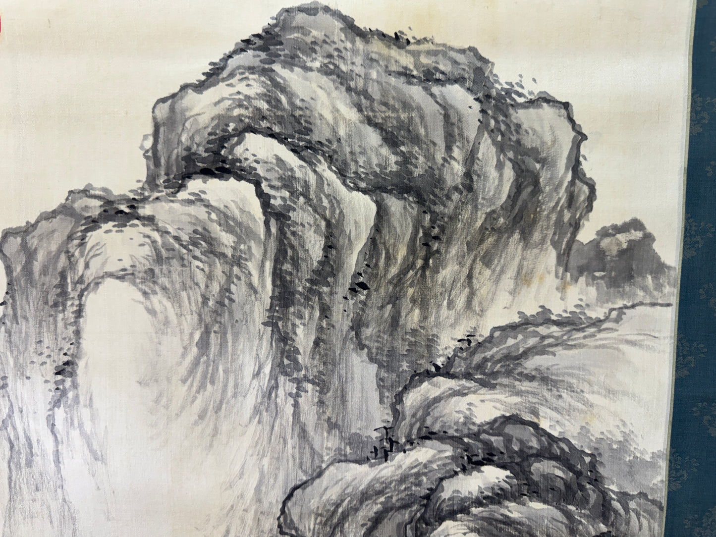 Y10396 KAKEJIKU Hanging scroll ink painting Hermit signed box Japan antique