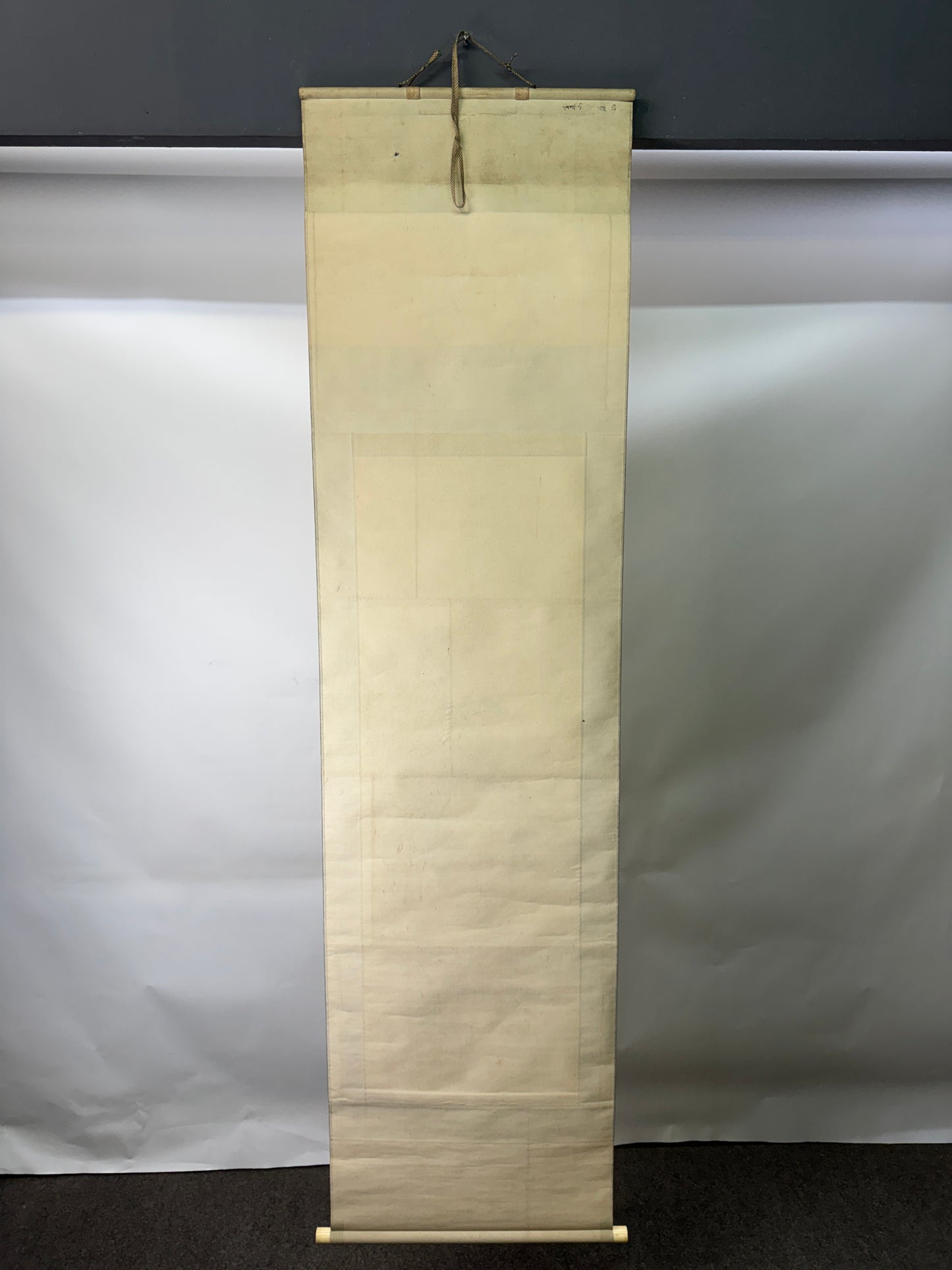 Y10397 KAKEJIKU Hanging scroll Pine Landscape signed box Japan antique interior