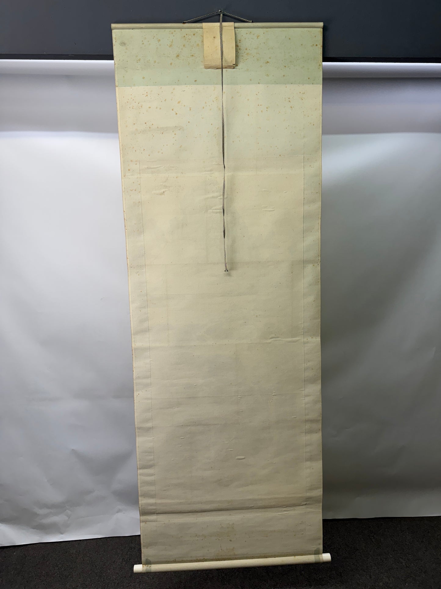 Y10399 KAKEJIKU Hanging scroll Pavilion Landscape signed box Japan antique decor