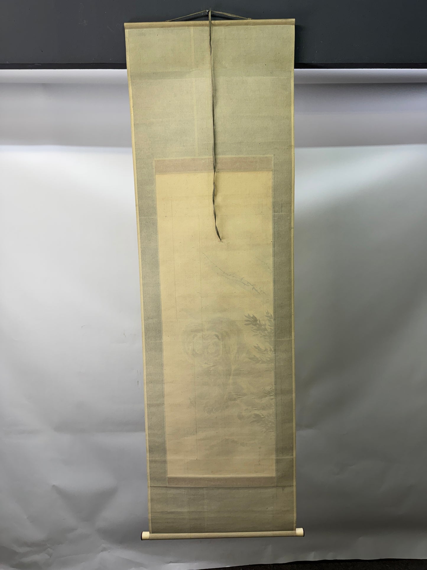 Y10401 KAKEJIKU Hanging scroll Tiger signed Kano Tanshin Japan antique interior