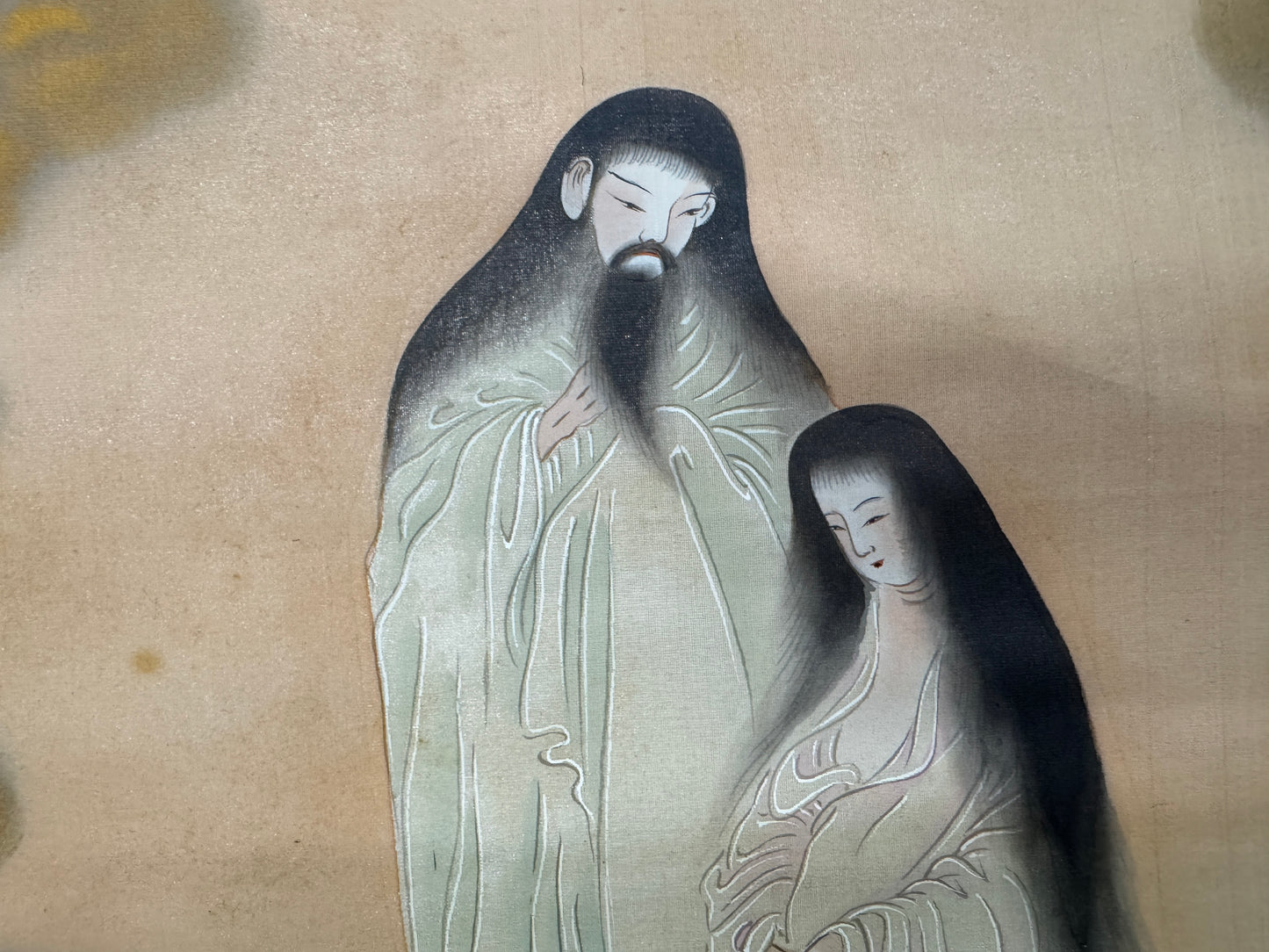 Y10403 KAKEJIKU Hanging scroll Portrait signed Makuri Japan antique interior