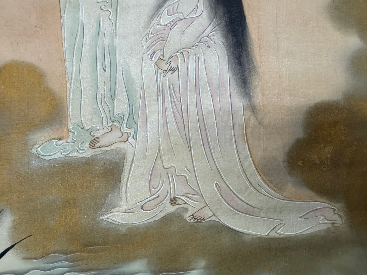 Y10403 KAKEJIKU Hanging scroll Portrait signed Makuri Japan antique interior