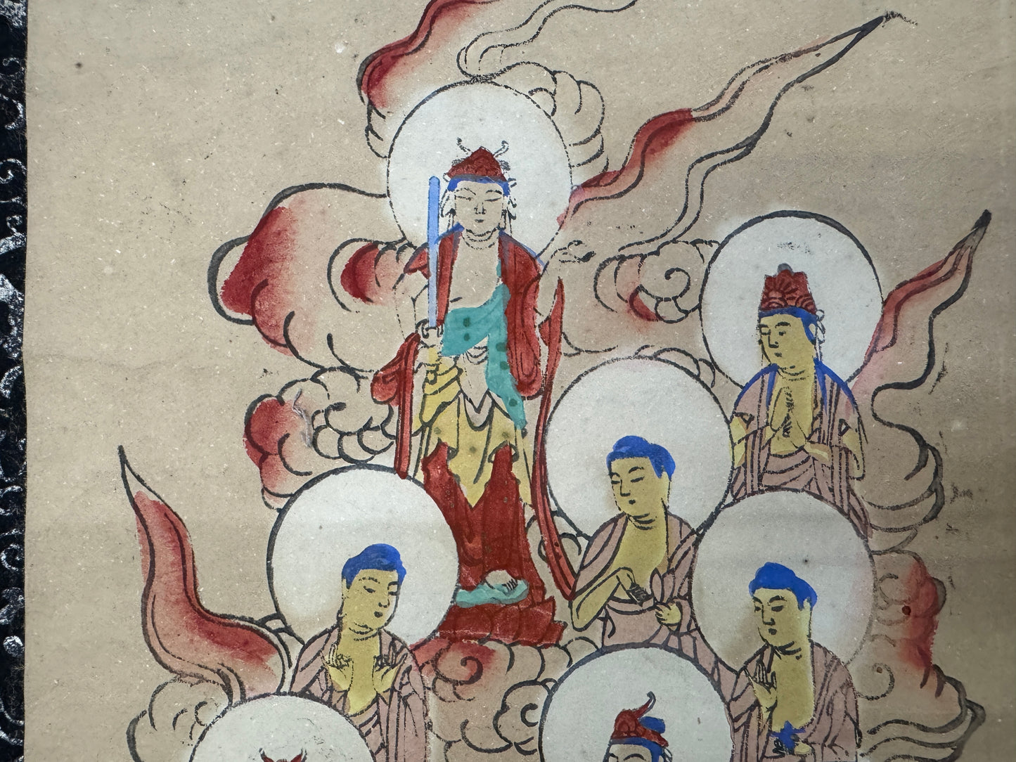 Y10405 KAKEJIKU Hanging scroll printed Buddha Japan antique interior Buddhist