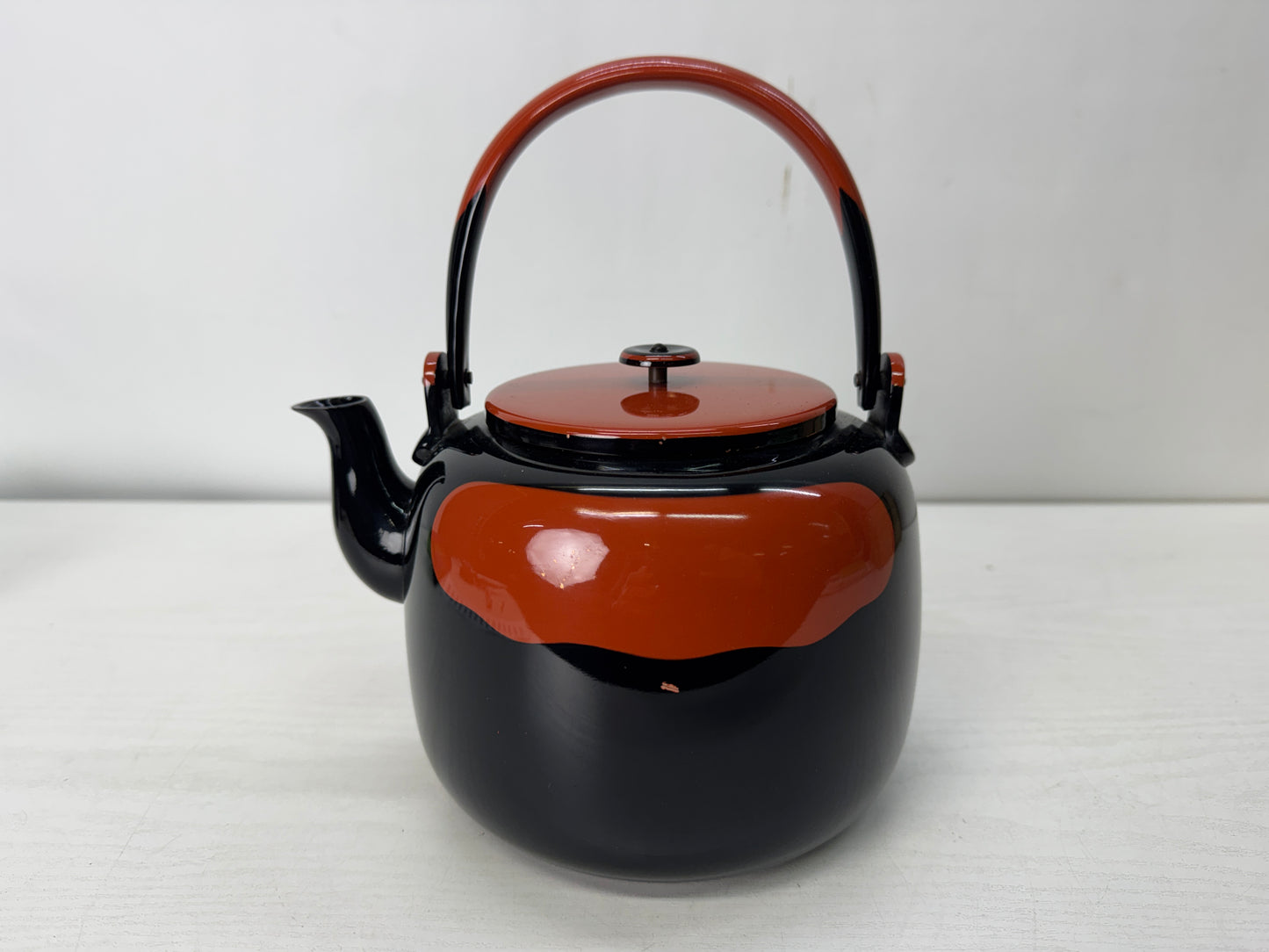 Y10411 KETTLE Copper Mizusashi teapot tea pot signed box Japan antique kitchen