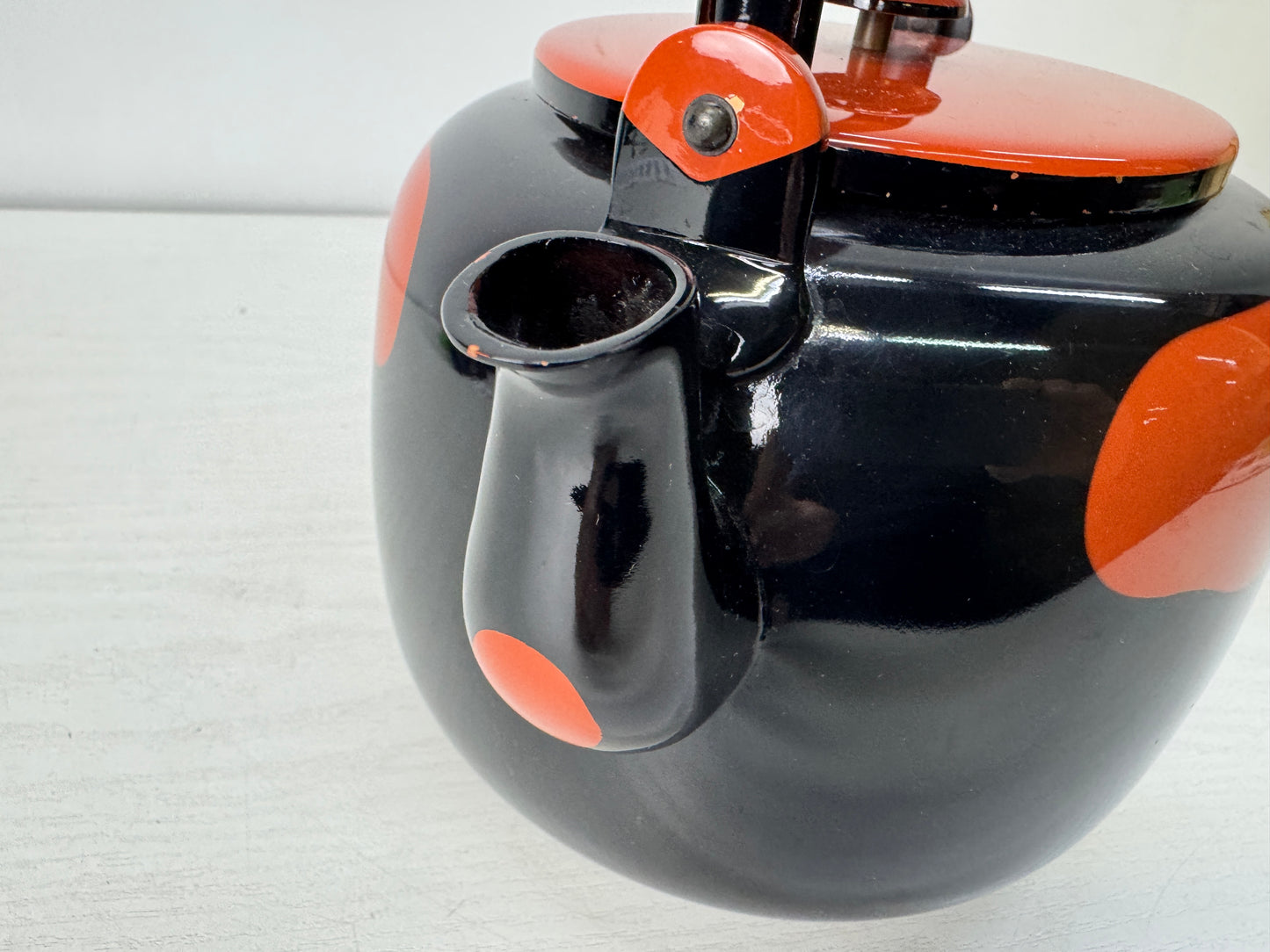 Y10411 KETTLE Copper Mizusashi teapot tea pot signed box Japan antique kitchen