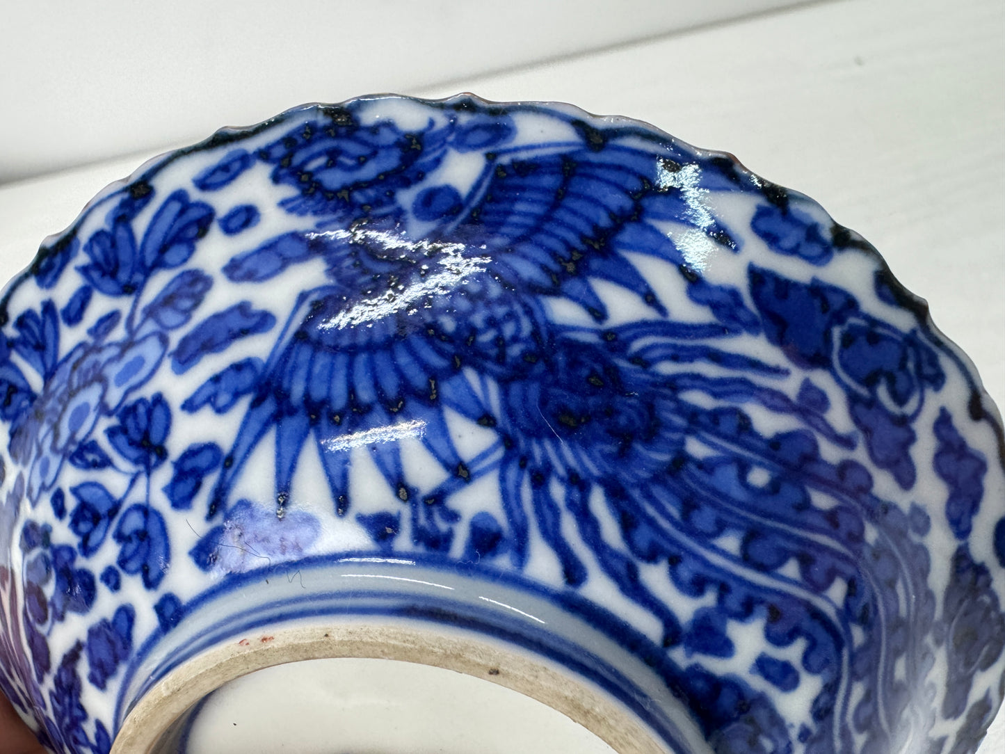 Y10414 CHAWAN Kyo-ware 3-tiered Sake cup stand signed Japan antique sakazuki