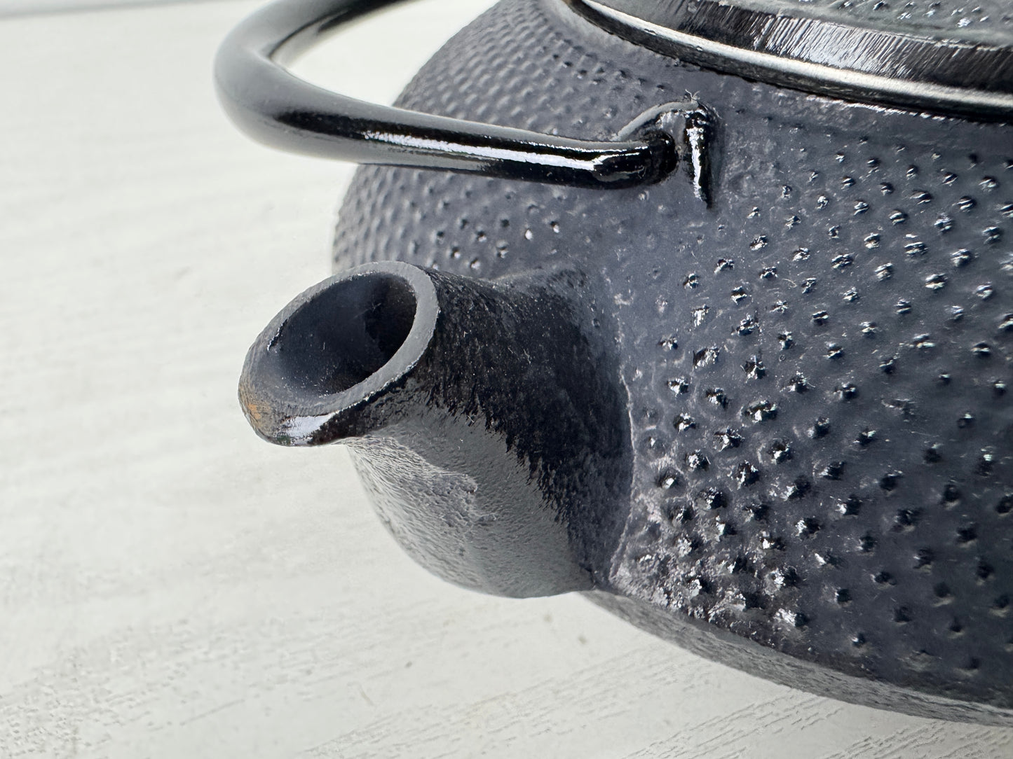 Y10416 TETSUBIN Nambu Iron teapot tea pot kettle Kyusu signed box Japan antique