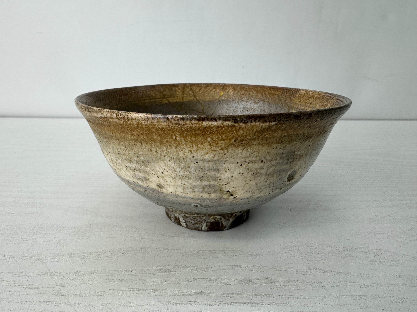Y10423 CHAWAN Hanamishima bowl kintsugi signed Japan antique tea ceremony cup