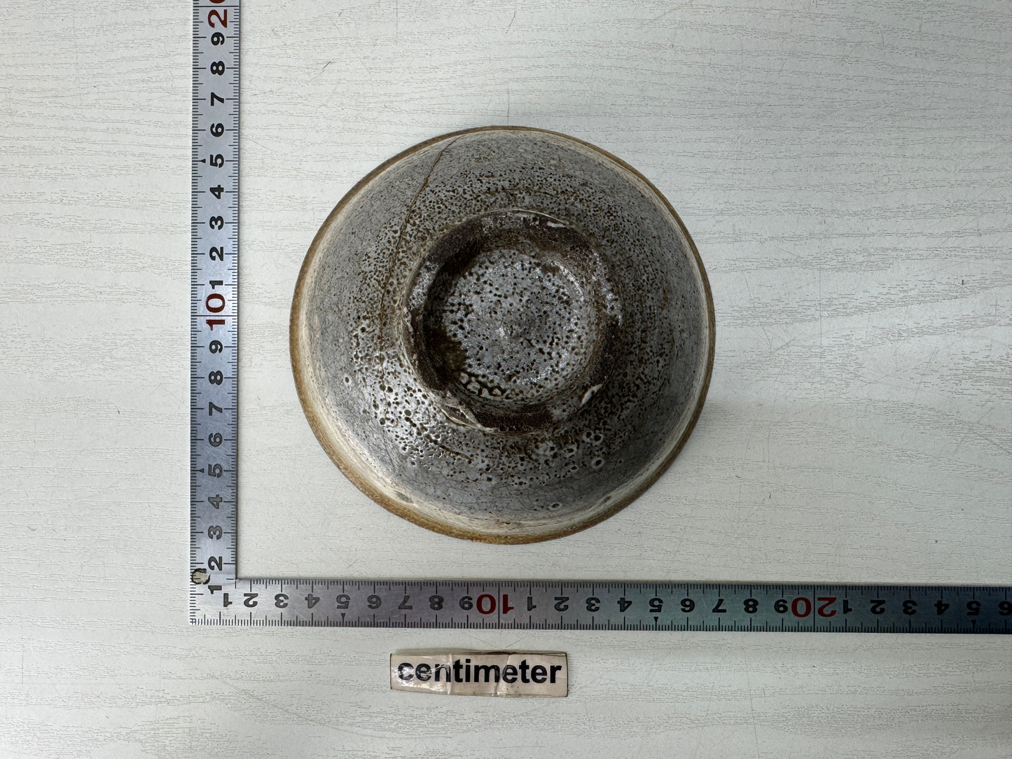 Y10423 CHAWAN Hanamishima bowl kintsugi signed Japan antique tea ceremony cup