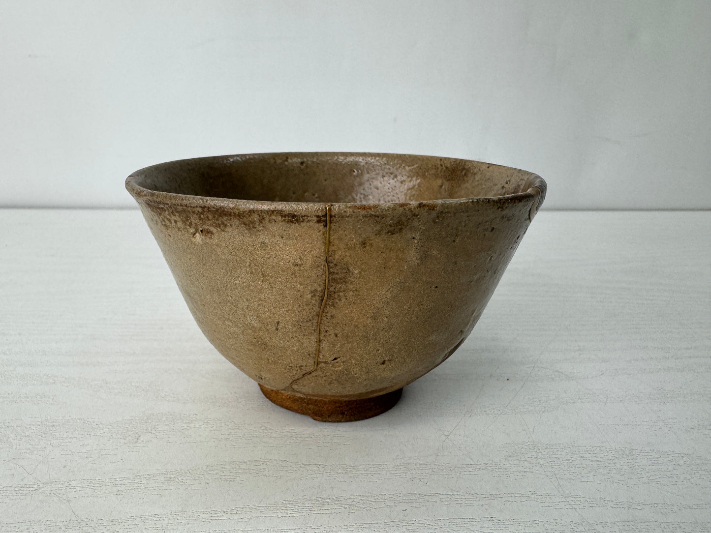 Y10424 CHAWAN Karatsu-ware bowl kintsugi yobitsugi Japan antique tea ceremony